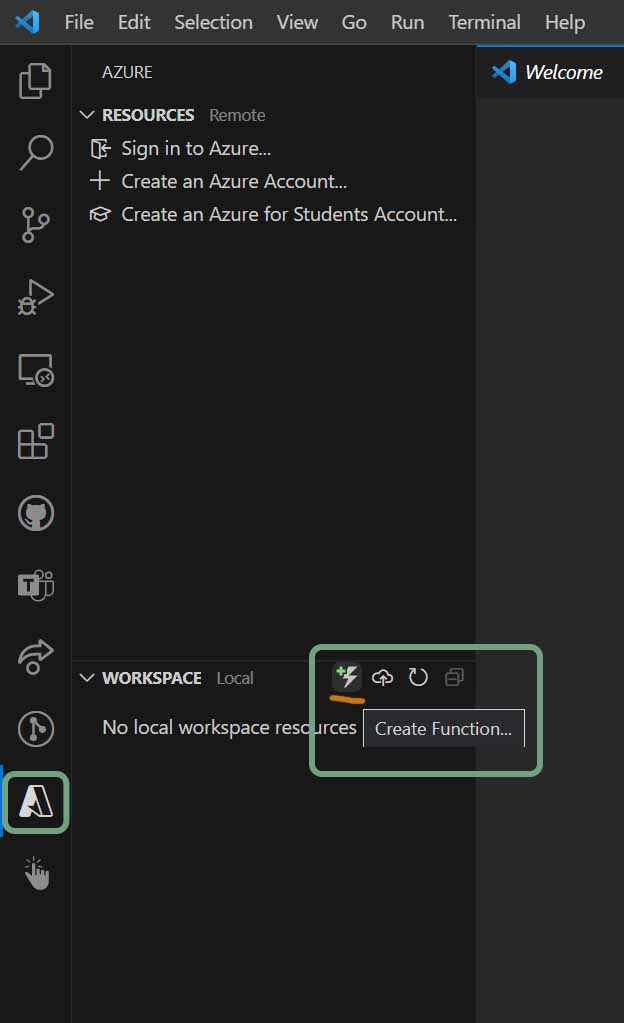 Creating azure function for authentication